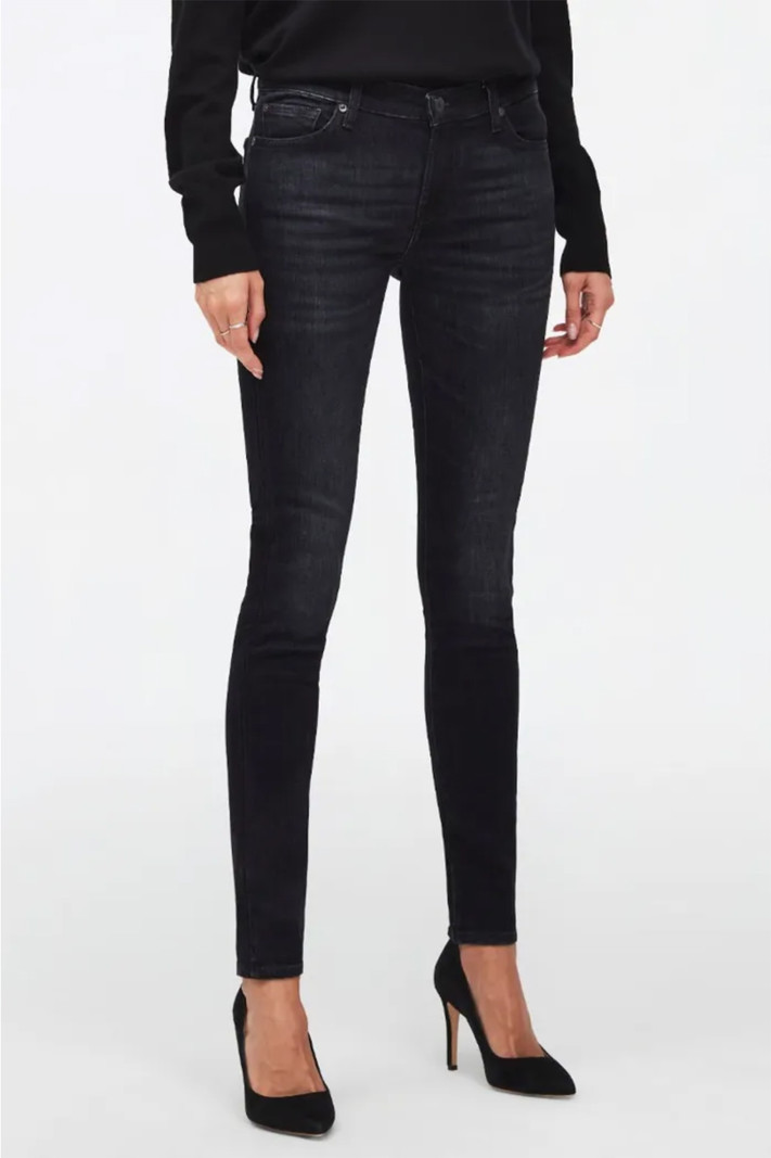 SEVEN FOR ALL MANKIND slim illusion jeans ZWART