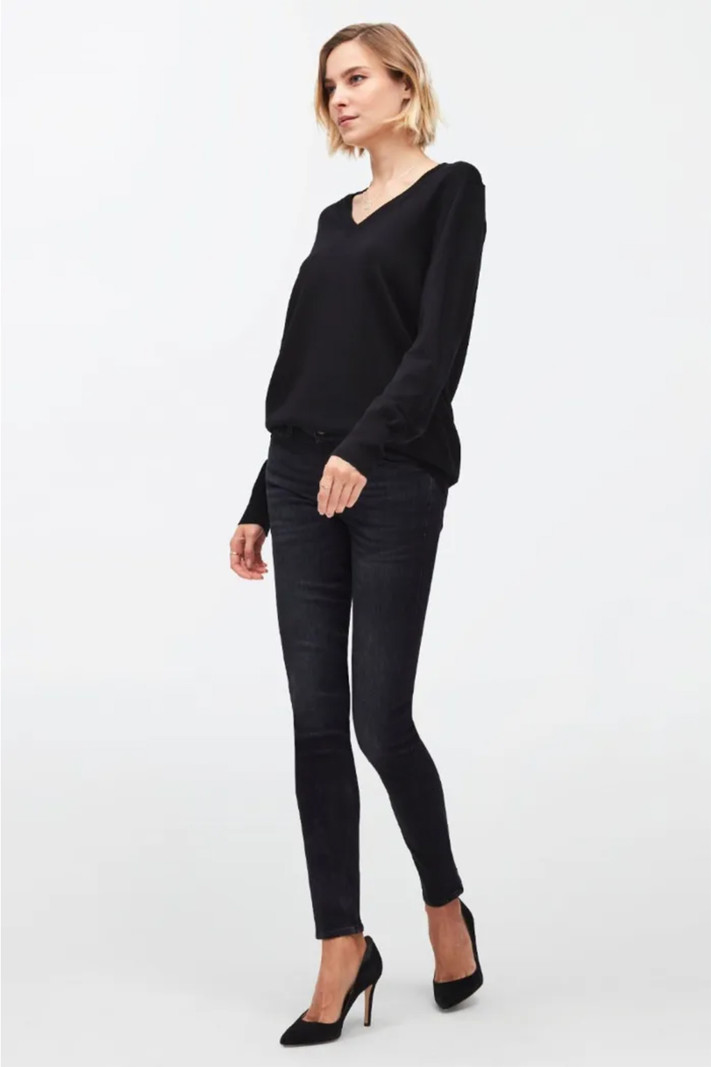 SEVEN FOR ALL MANKIND slim illusion jeans ZWART