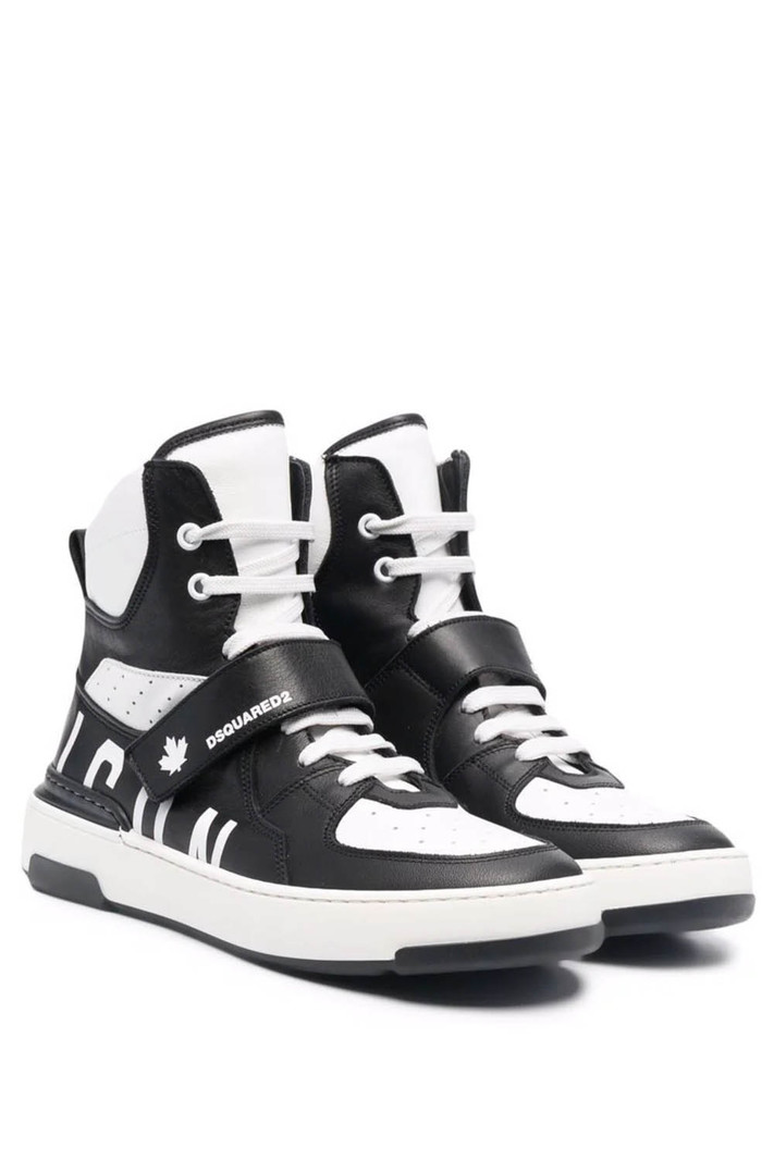 DSQUARED2 hoge sneaker ZWART-WIT - Dresscode
