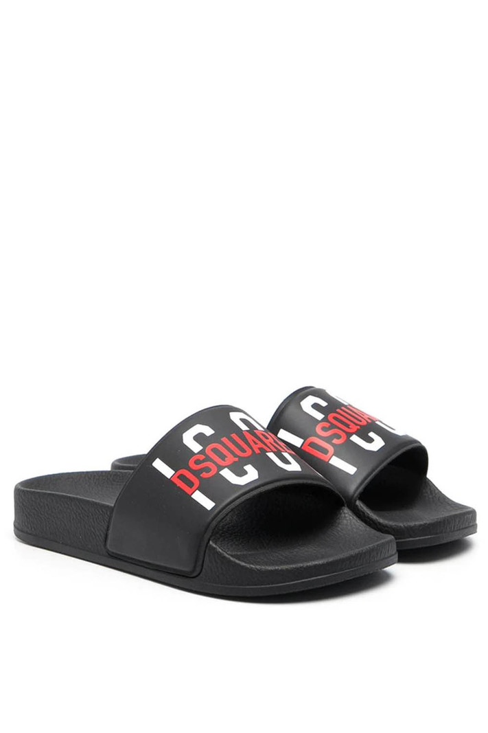 DSQUARED2 slipper ZWART-ROOD - Dresscode