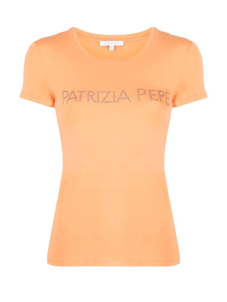 PATRIZIA PEPE Patrizia Pepe basic top met merknaam Oranje