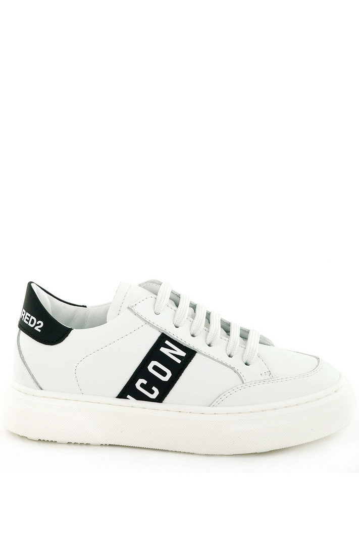 Dsquared2 Sneaker met Icon op zwart tape Wit - Dresscode