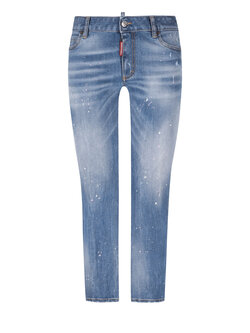 Z (S(UPER SALE Dsquared2 Twiggy jeans met roze spetters