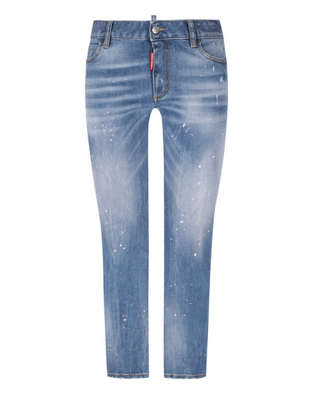 DSQUARED2 Dsquared2 Twiggy jeans with pink splatters