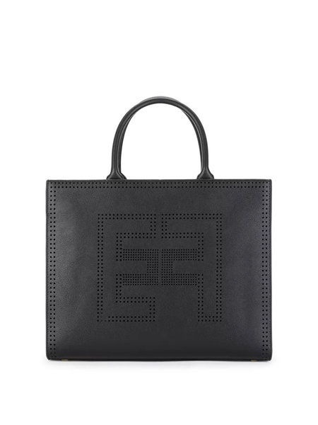 ELISABETTA FRANCHI Elisabetta Franchi shopper met logo geperforeerd Zwart