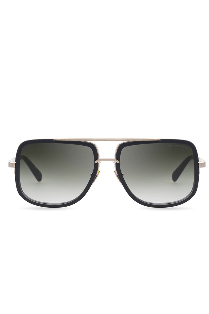 DITA Eyewear Dita Eyewear Mach-One Matte Black-Antique 12K Gold , green detail