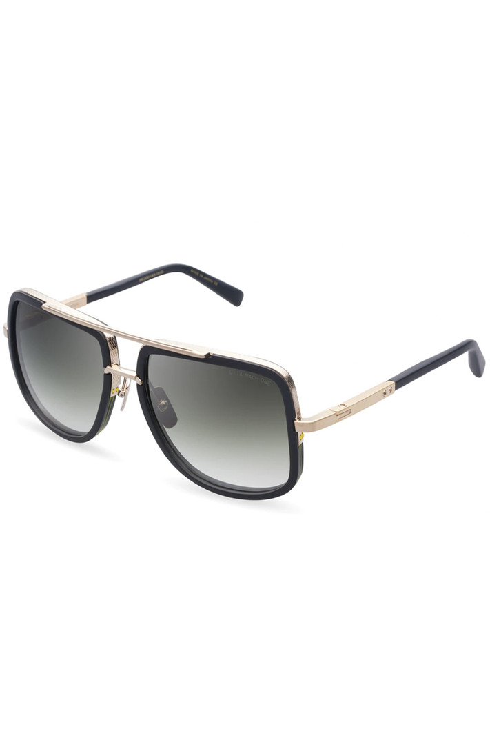 DITA Eyewear Dita Eyewear Mach-One Matte Black-Antique 12K Gold , green detail