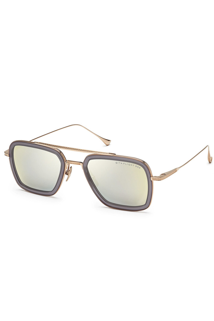 DITA Eyewear Dita Eyewaer Flight.006 Matte Grey Crystal - 12K Gold