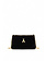 PATRIZIA PEPE Patrizia Pepe velvet deep black bag with gold logo crossbody Black