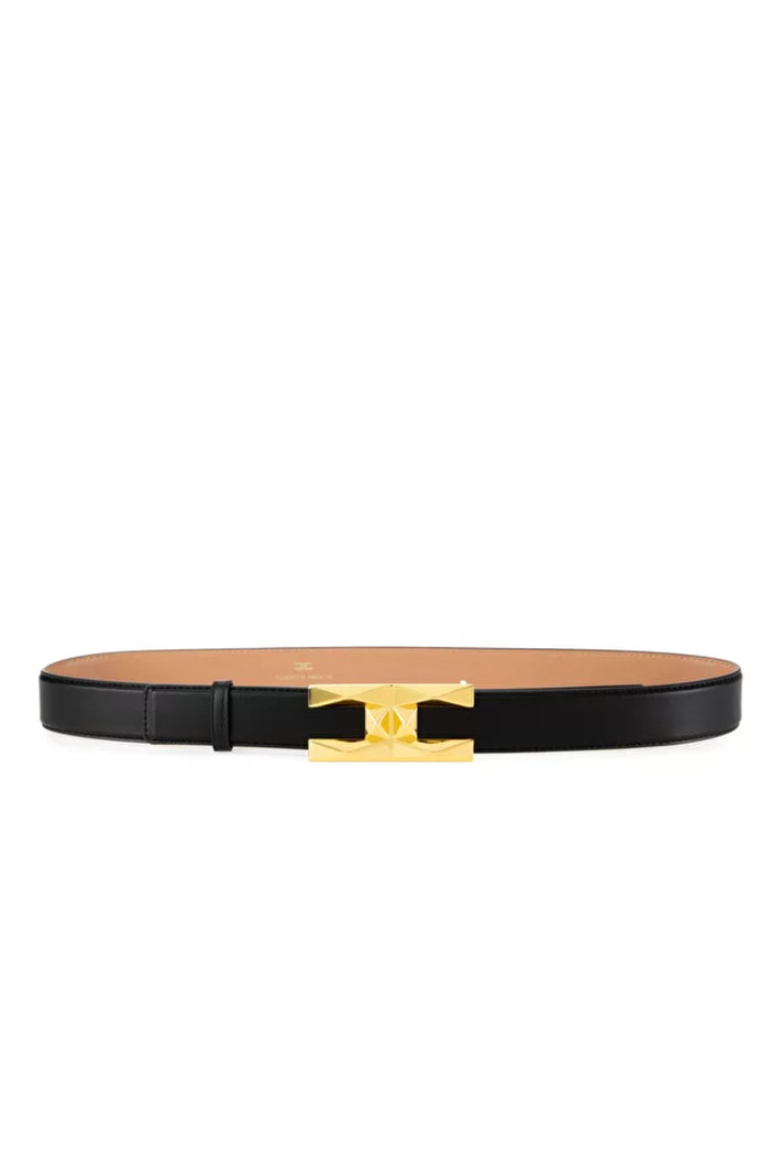 ELISABETTA FRANCHI Elisabetta Franchi waist belt with logo Black