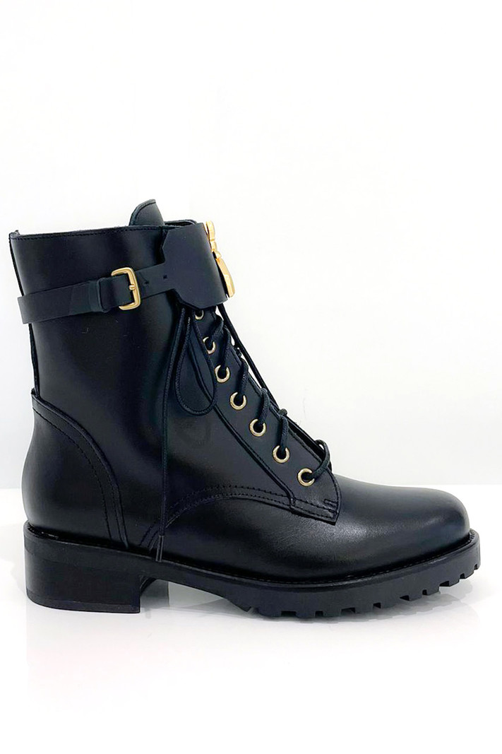 Patrizia Pepe biker boots met gouden 