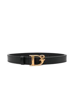 DSQUARED2 Dsquared2 statement belt with gold logo Black