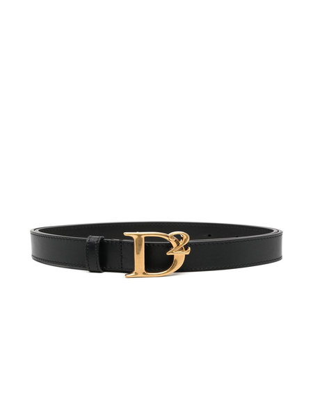 DSQUARED2 + Kids Dsquared2 statement belt with gold logo Black