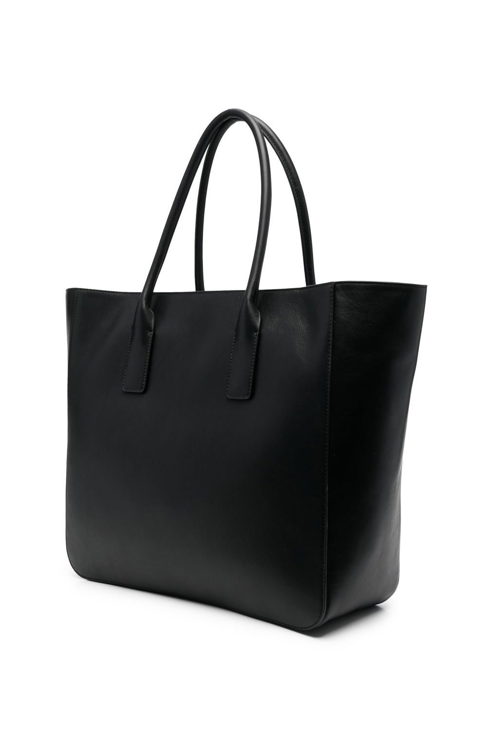 Z (S(UPER SALE Dsquared2 statement shopper leer met gouden logo Zwart