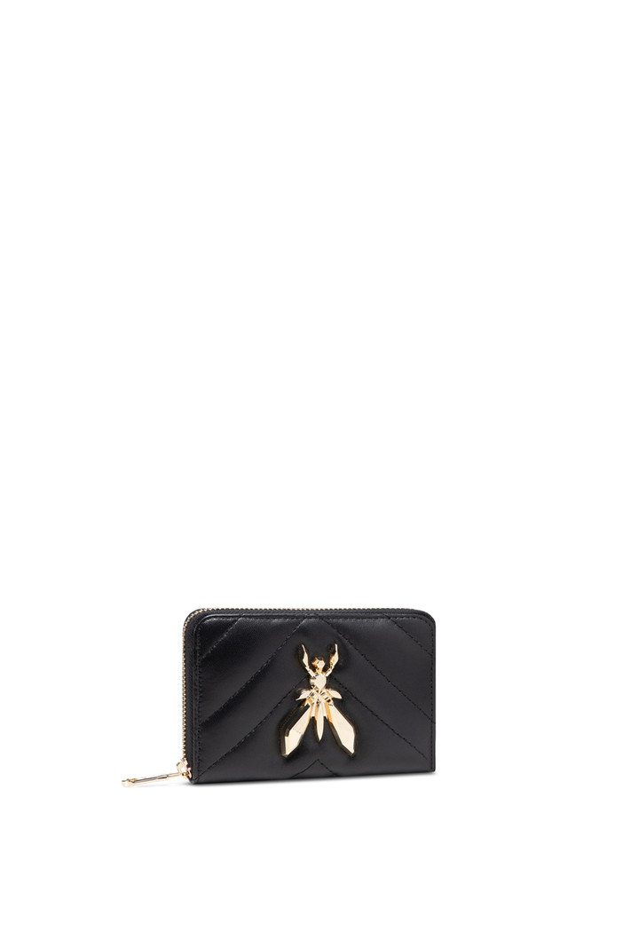 PATRIZIA PEPE Patrizia Pepe wallet with gold Fly logo Black