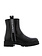 DSQUARED2 Dsquared2 leren  boots met rits en logotape Zwart ( valt een maat groter uit )