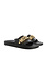 MOSCHINO + Kids Moschino slippers gouden letters erop Zwart ( vallen 1 maat kleiner uit )