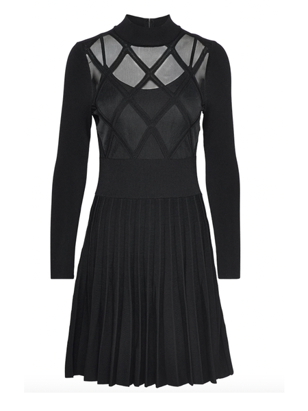 TED BAKER Ted baker Dress with lace and check fyonah Black