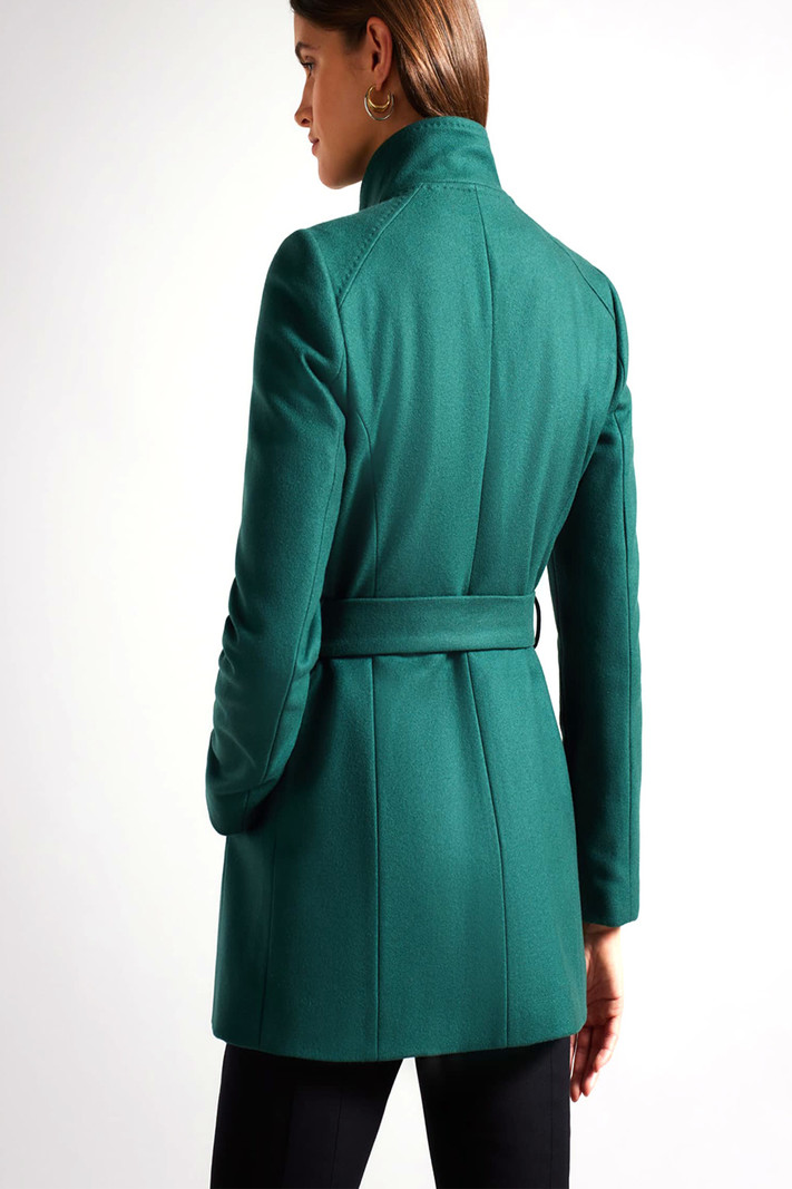 TED BAKER Ted Baker wool cashmere coat jacket gold details Rosess Green