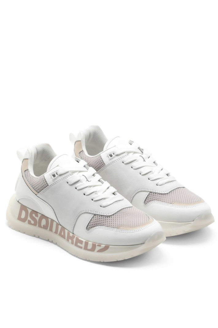 DSQUARED2 Dsquared2 runner pink branding on sole White
