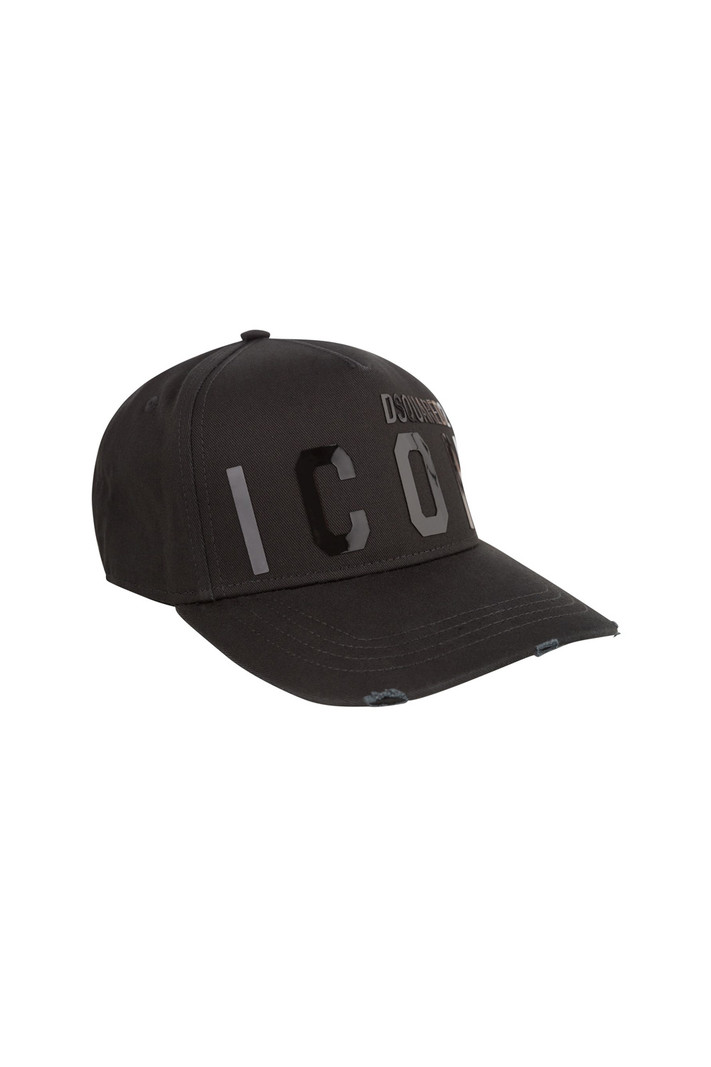 DSQUARED2 Dsquaered2 cap laminated ICON and on back dean & dan Caten Black