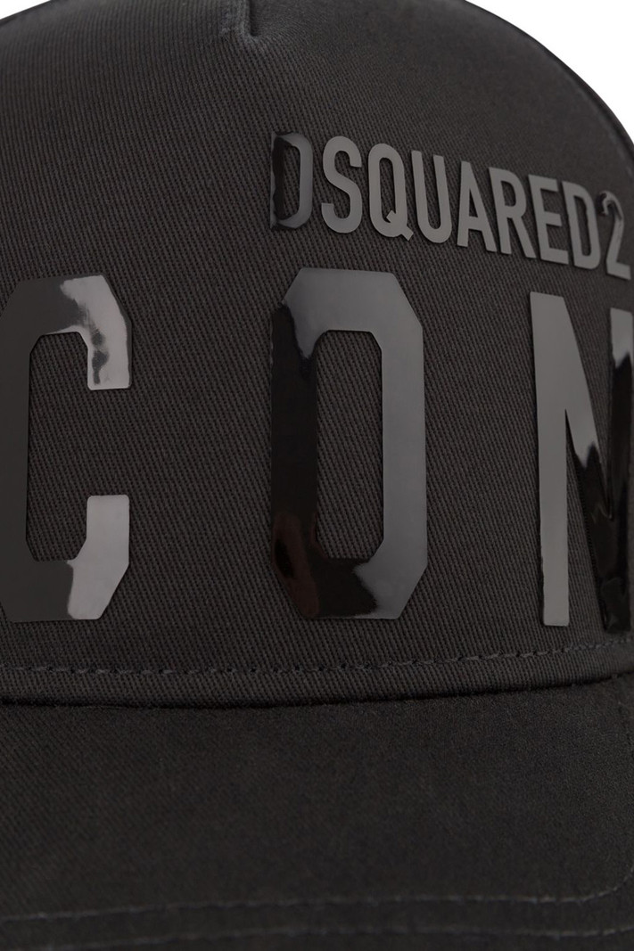 DSQUARED2 Dsquaered2 pet  gelamineerd ICON en op achterzijde dean & dan Caten Zwart