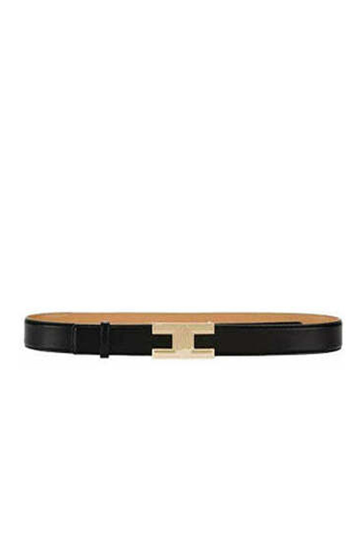 ELISABETTA FRANCHI Elisabetta Franchi belt chain in logo processed Black