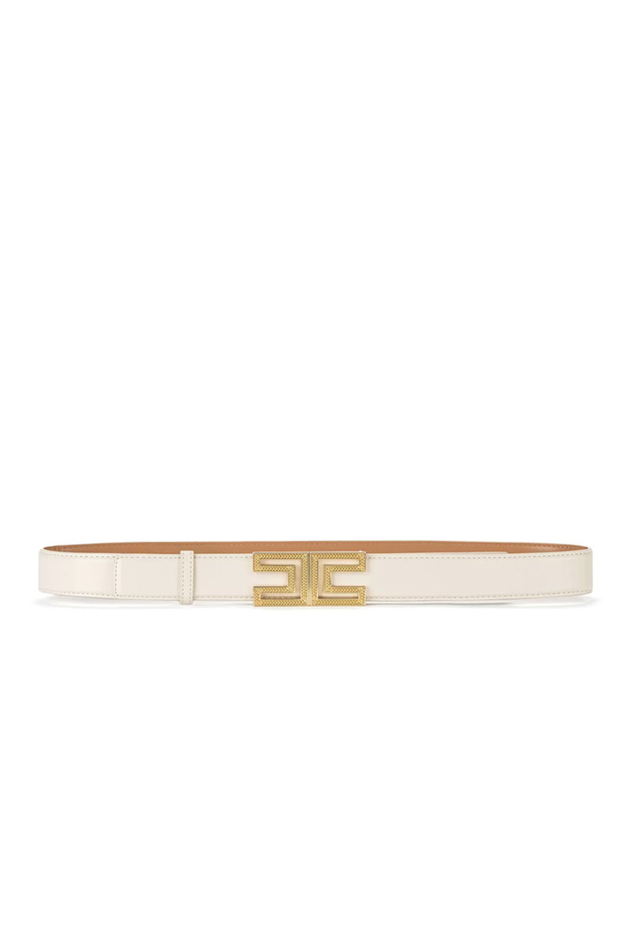 ELISABETTA FRANCHI Elisabetta Franchi belt chain in logo processed Burro / Creamy white