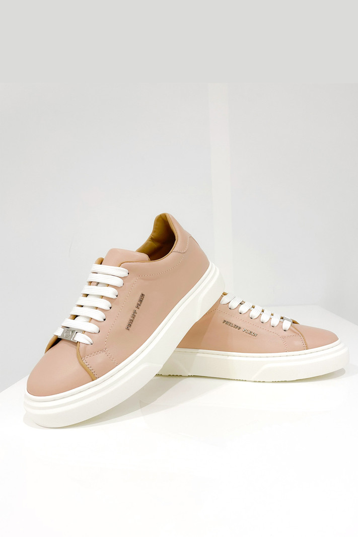 PHILIPP PLEIN Philipp Plein sneakers met zilver logo Nude / Roze