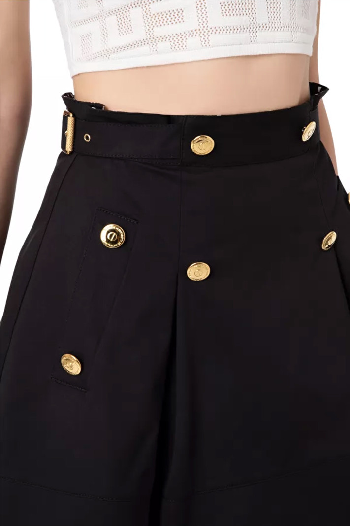 ELISABETTA FRANCHI Elisabetta Franchi flared mini skirt with waistband Black