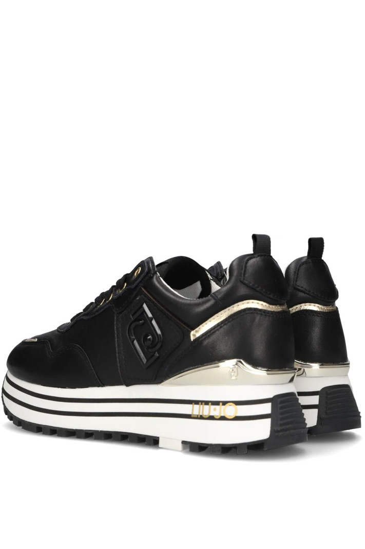 LIU JO LIU JO trainers with logo and gold details Black