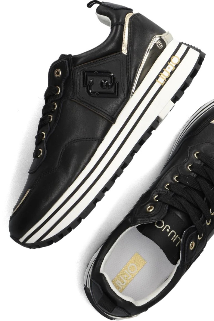 LIU JO LIU JO trainers with logo and gold details Black