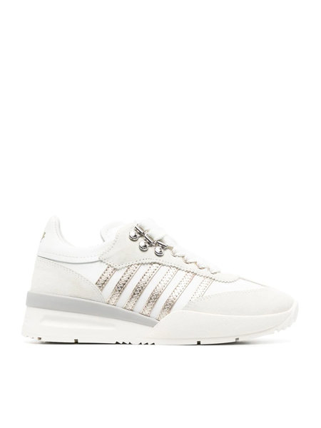 DSQUARED2 Dsquared2 trainer beige with gold stripes White