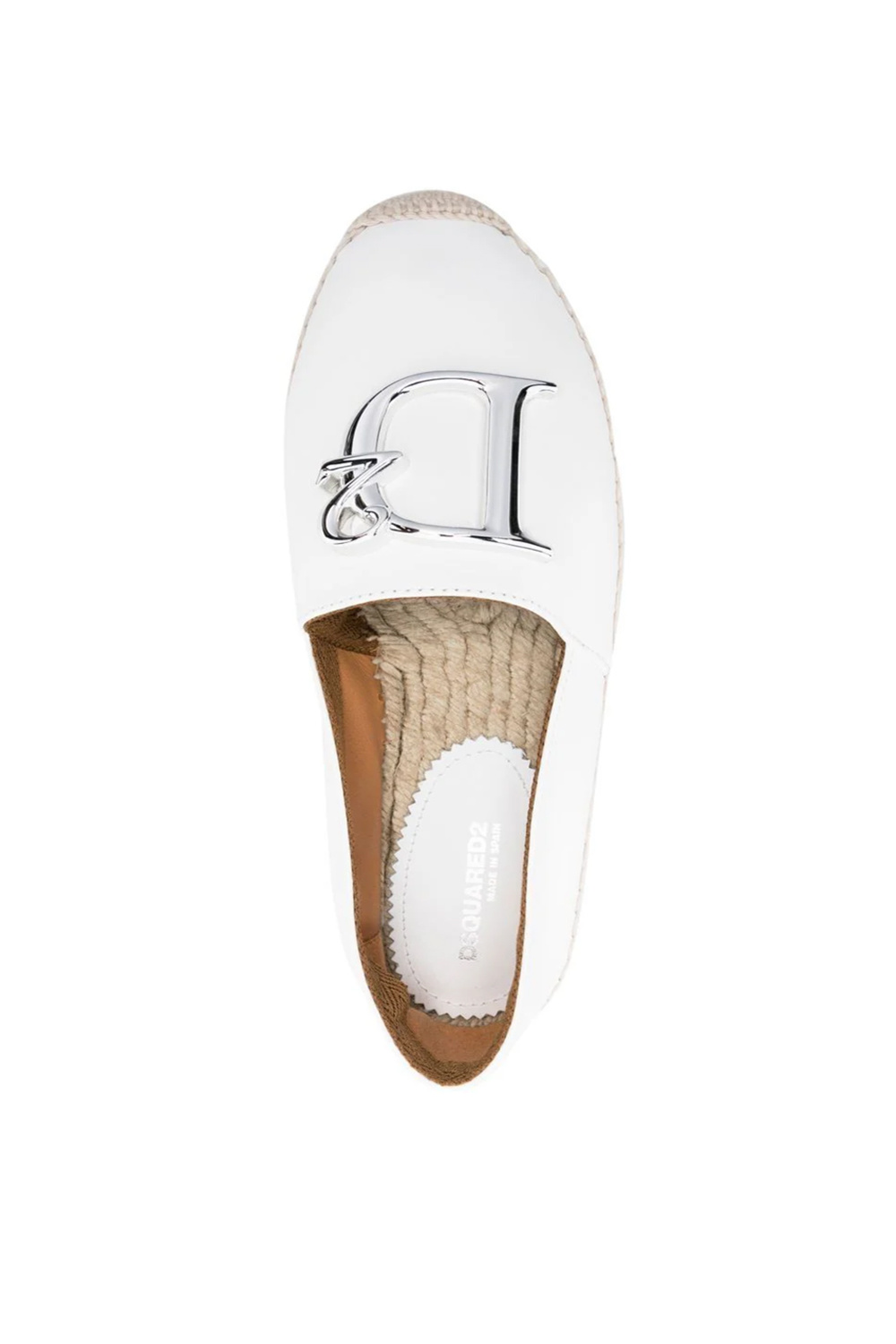 Z (S(UPER SALE Dsquared2 espadrilles zilveren D2 logo Wit