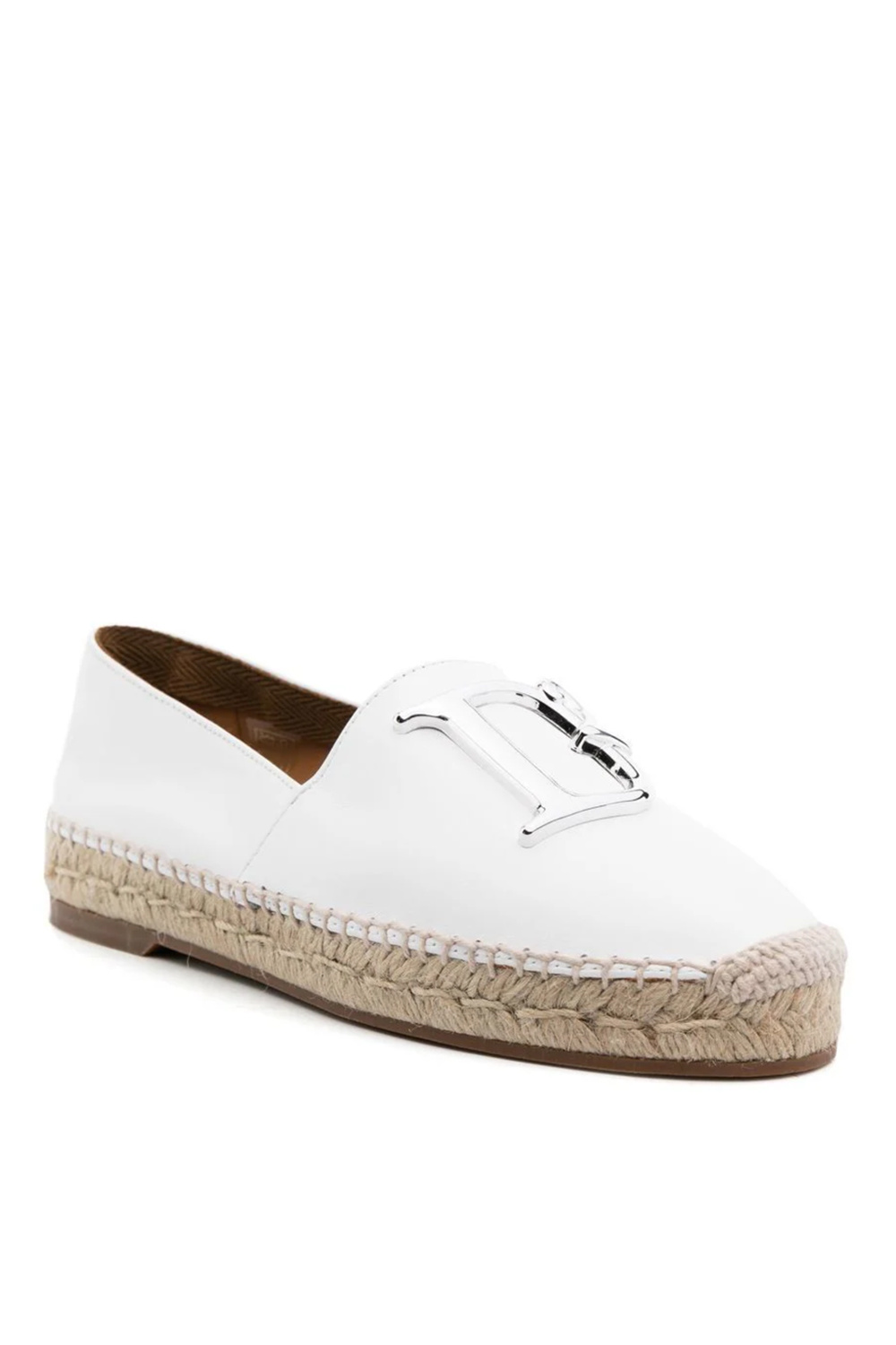 Z (S(UPER SALE Dsquared2 espadrilles zilveren D2 logo Wit