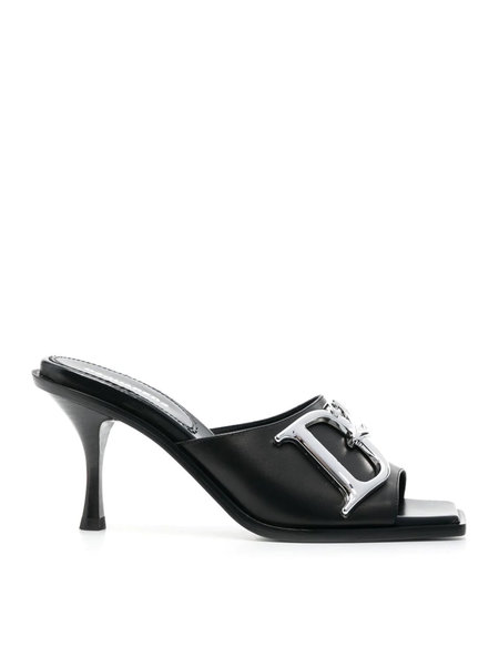 DSQUARED2 Dsquared2 sandal with silver D2 logo Black