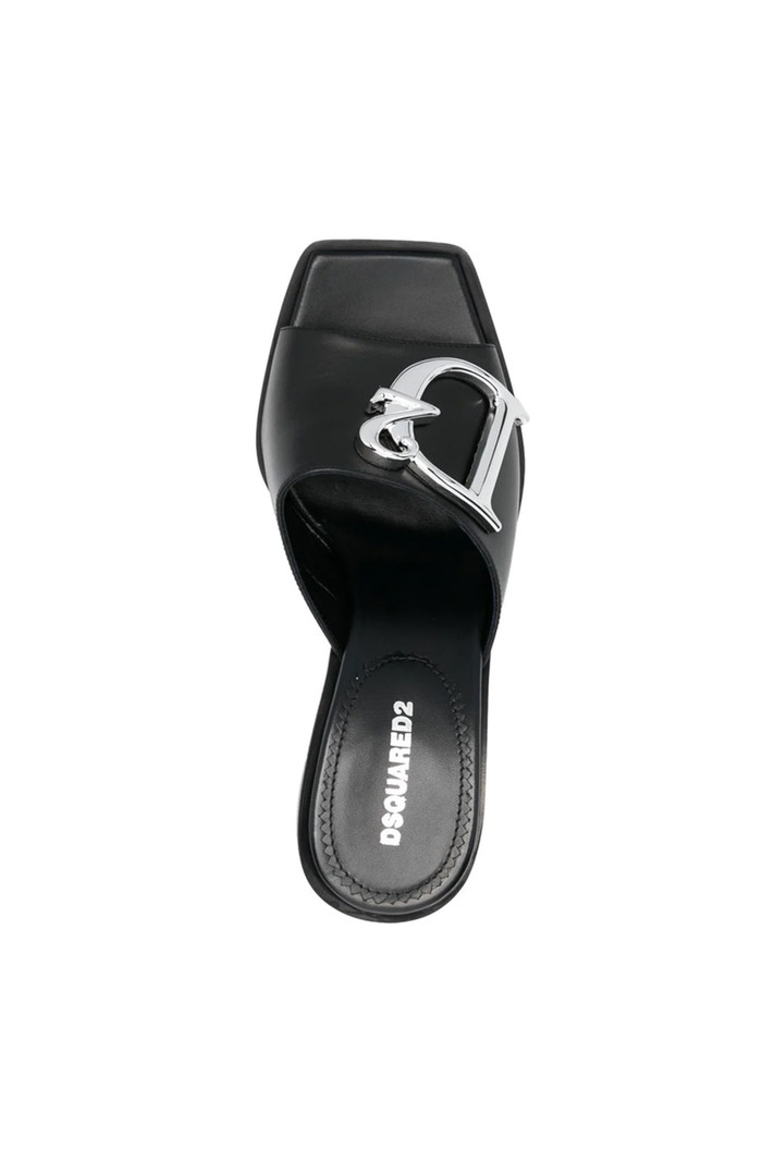 DSQUARED2 Dsquared2 sandal with silver D2 logo Black