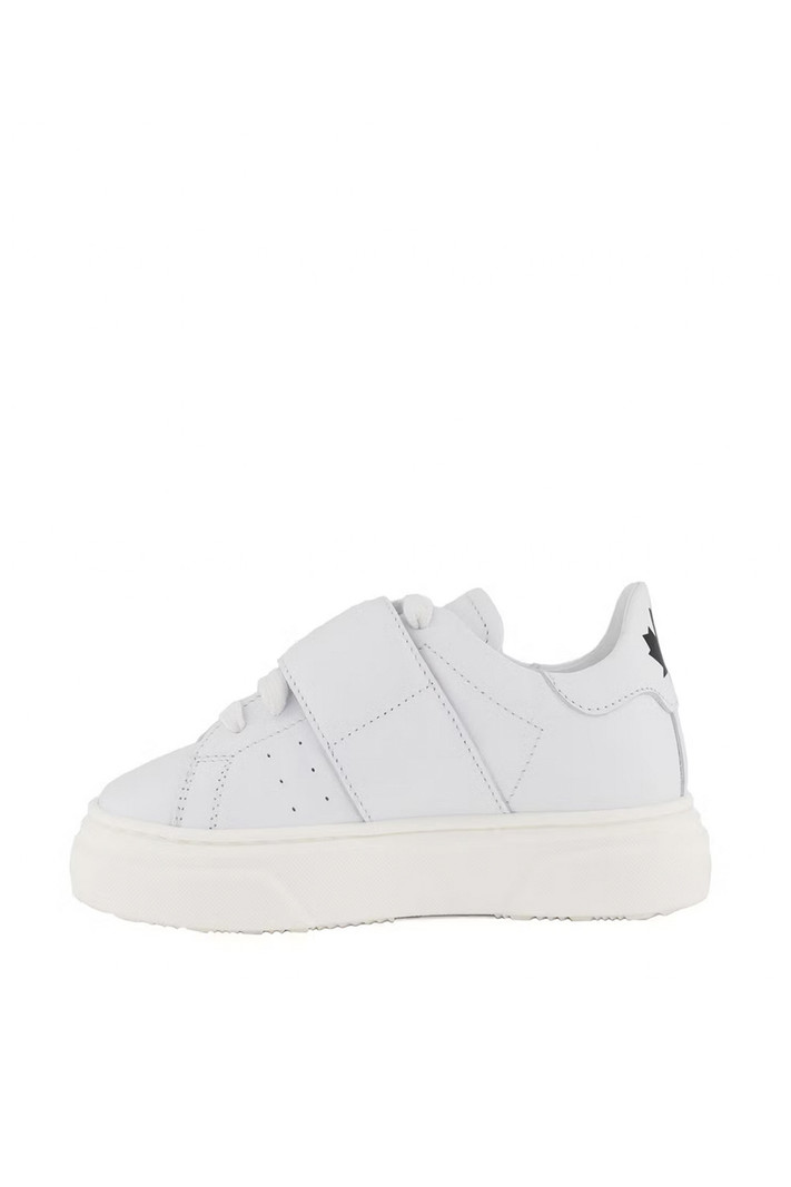 DSQUARED2 Dsquared2 statement KIDS sneakers with gold D2 logo and white sole White