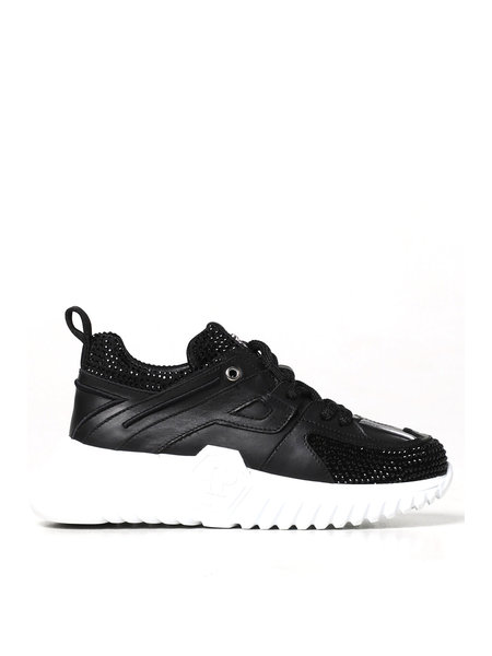 Z (S(UPER SALE PHILIPP PLEIN sneaker met strass steentjes ZWART (maat 24 tm 36)