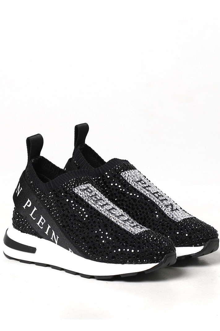 PHILIPP PLEIN PHILIPP PLEIN sok sneakers met glitters Zwart