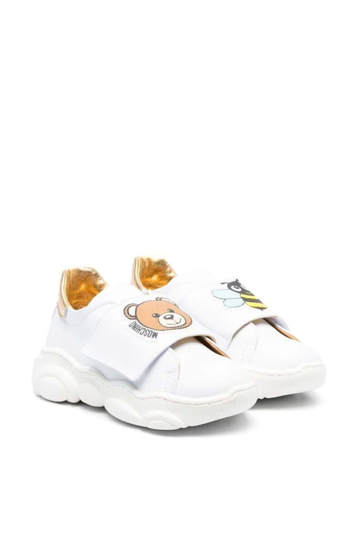 MOSCHINO + Kids Moschino unisex KIDS sneakers sneakers beertje & bij Wit