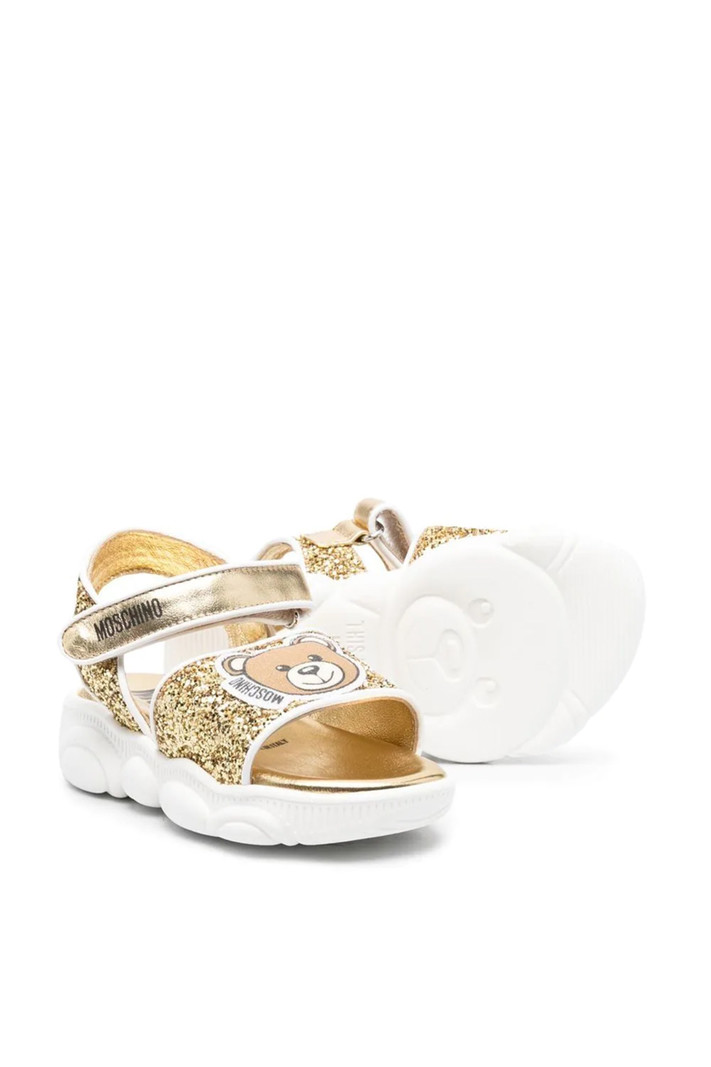 MOSCHINO + Kids Moschino KIDS unisex sandal gold with bear & bee GOLD