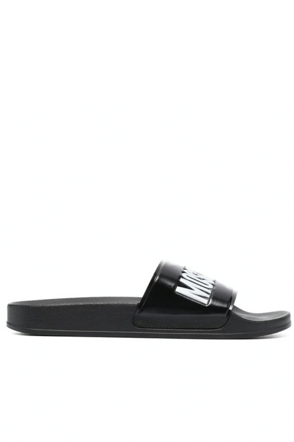 Z (S(UPER SALE Moschino slipper wit naam logo Zwart ( valt klein uit )