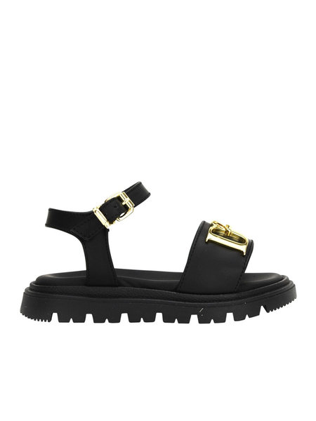 DSQUARED2 Dsquared2 statement sandal with high sole and gold D2 Black