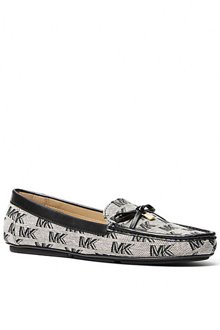 MICHAEL KORS Michael Kors mocassin instapper met logo beige Zwart  ( valt een halve maat groter uit )