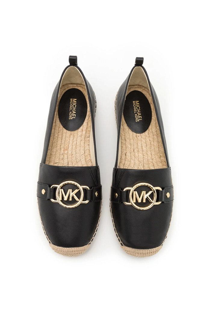 MICHAEL KORS Michael Kors Rory Espadrilles met goud logo Zwart ( valt een halve maat tot een hele maat groter uit )