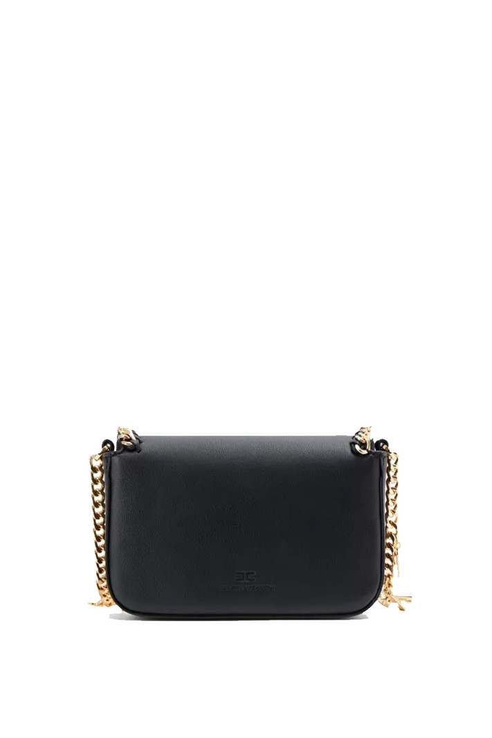 ELISABETTA FRANCHI Elisabetta Franchi crossbody bag met ketting met bedeltjes Zwart