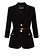 ELISABETTA FRANCHI Elisabetta Franchi colbertjas blazer met riem Zwart