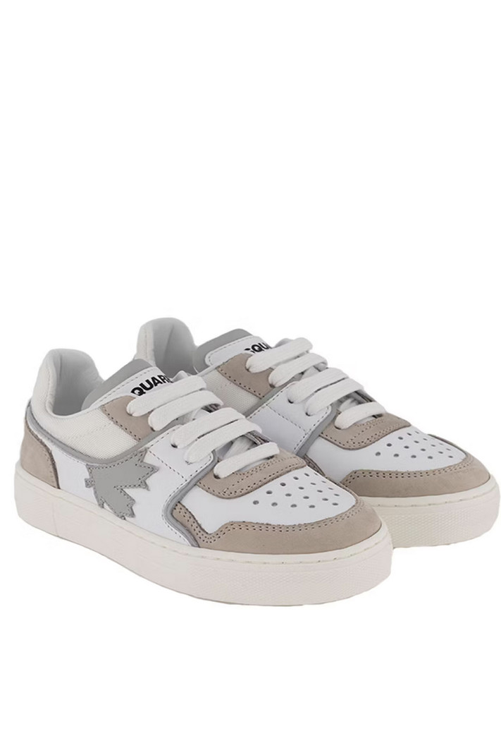 DSQUARED2 Dsquared2 sneaker beige / grijs details Wit