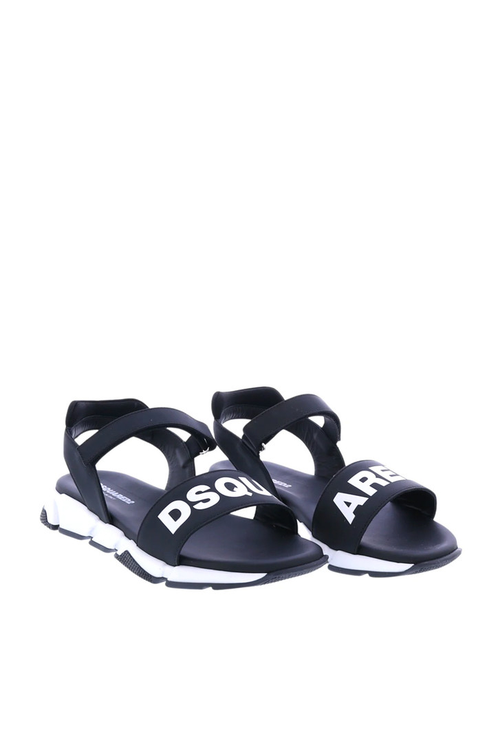 DSQUARED2 Dsquared2 KIDS sandalen met witte letters Zwart